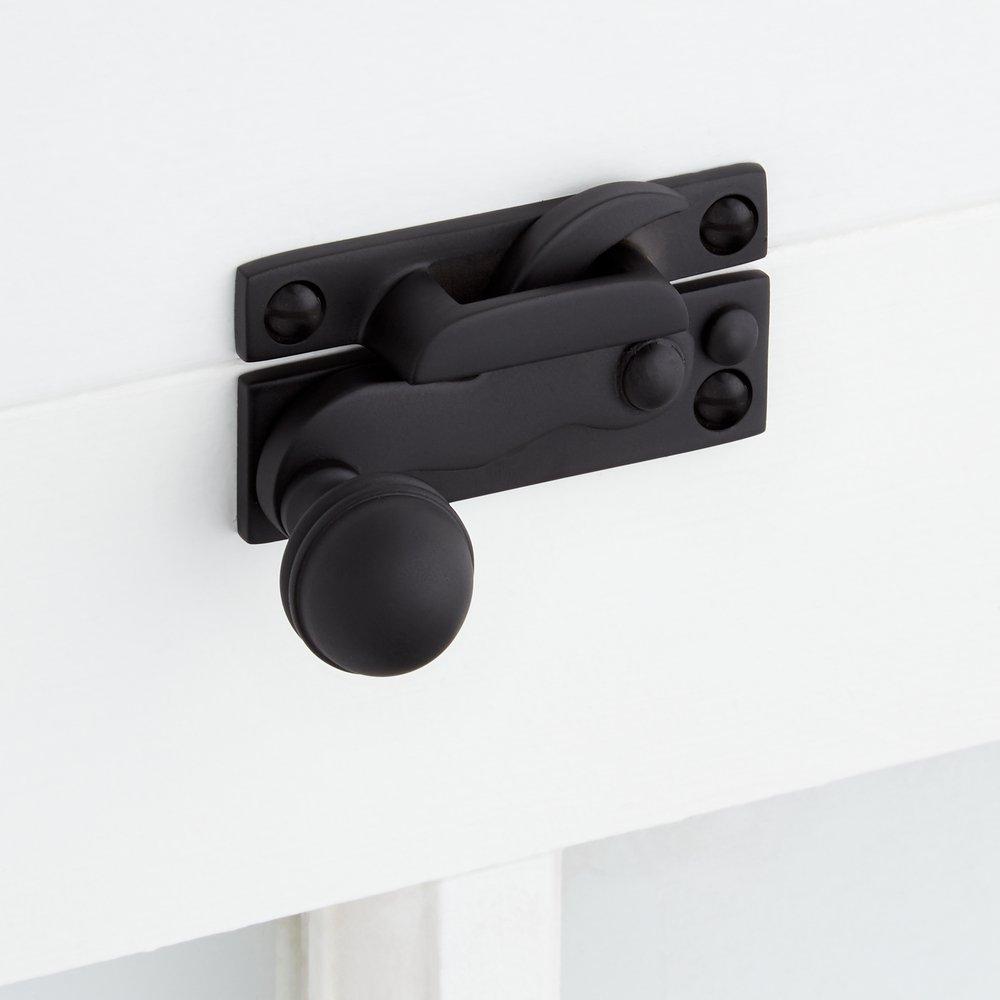 Signature Hardware Matte Black Bronze Sash Lock 