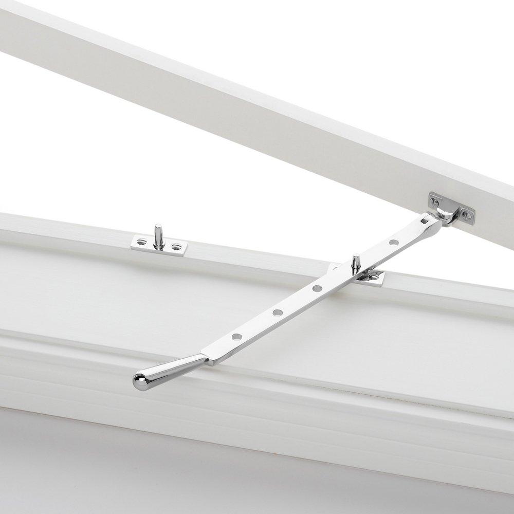 Signature Hardware Polished Chrome 12 in. Solid Brass Casement Window Stay 