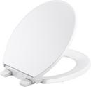 Round Closed Front with Cover Toilet Seat in White