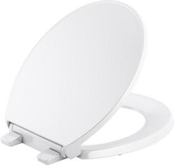 Round Closed Front with Cover Toilet Seat in White