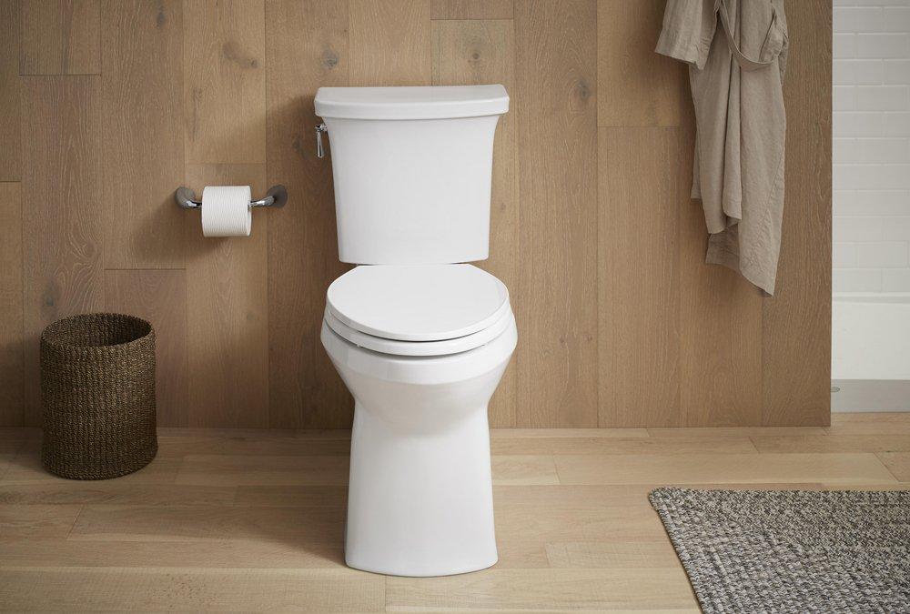 KOHLER White Elongated Closed Front Toilet 