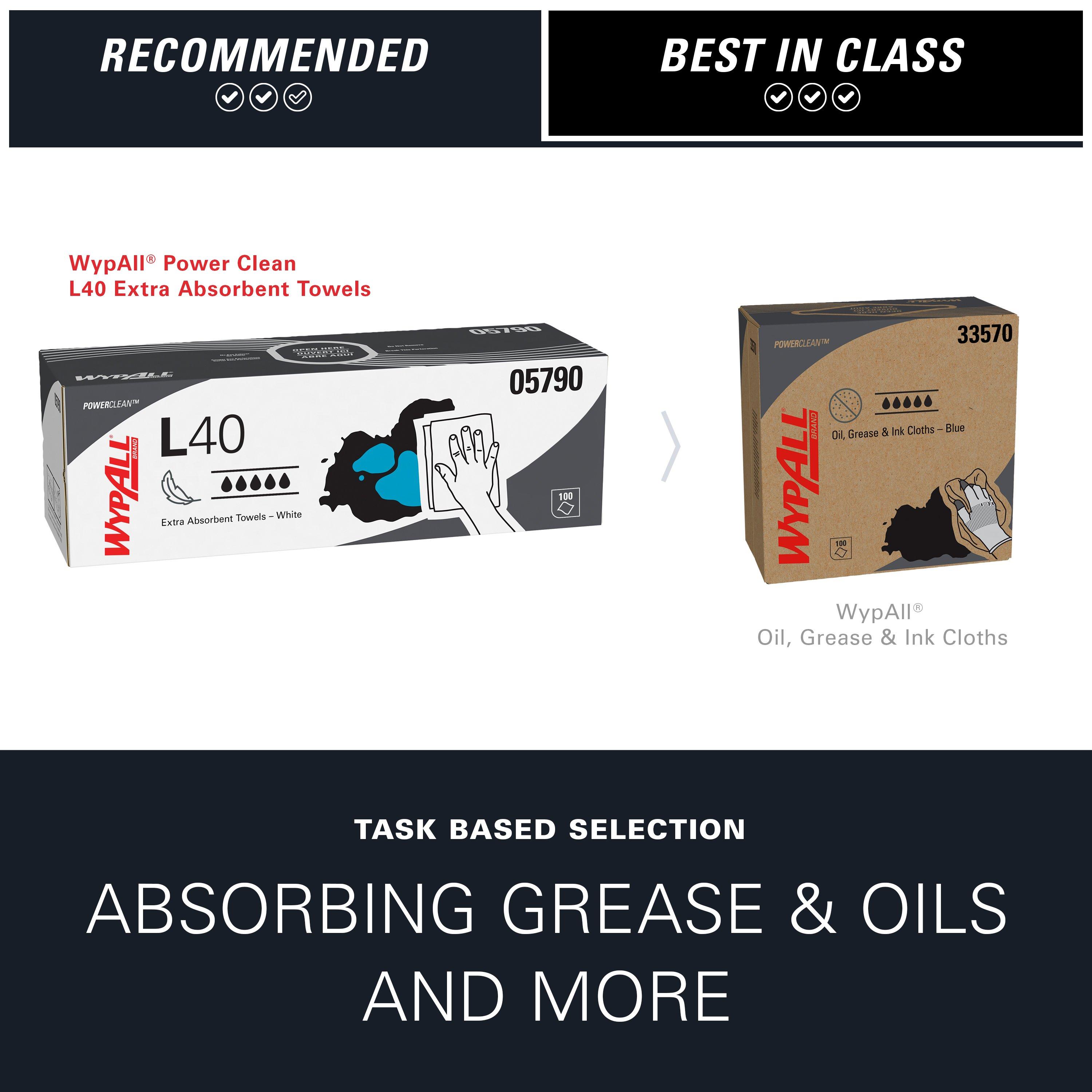 WypAll&reg; White 9-4/5 x 16-2/5 in. Cellulose Towel (Box of 9) 