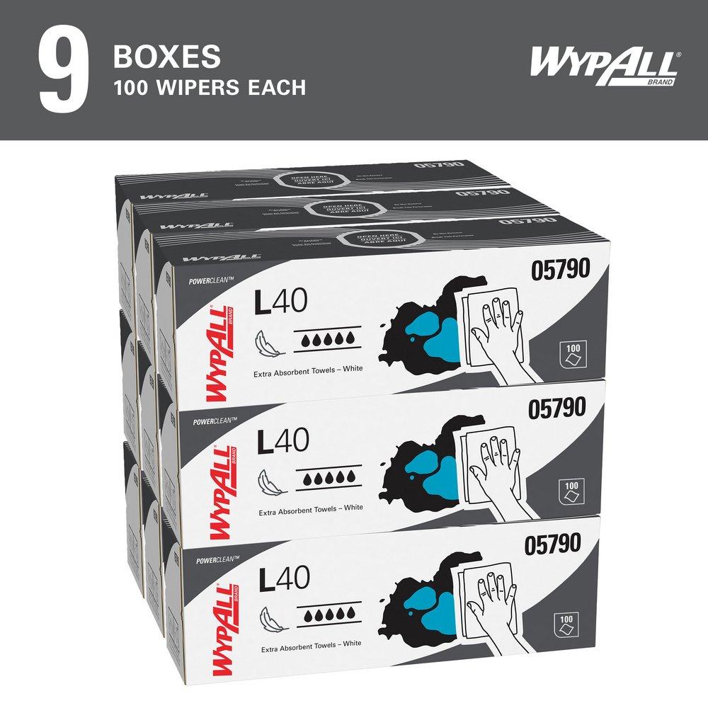 WypAll&reg; White 9-4/5 x 16-2/5 in. Cellulose Towel (Box of 9) 