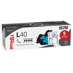 L40 Extra Absorbent Towels, Pop-Up Box, Bulk Paper Wipers, White 100 Sheets/Box, 9 Boxes/Case