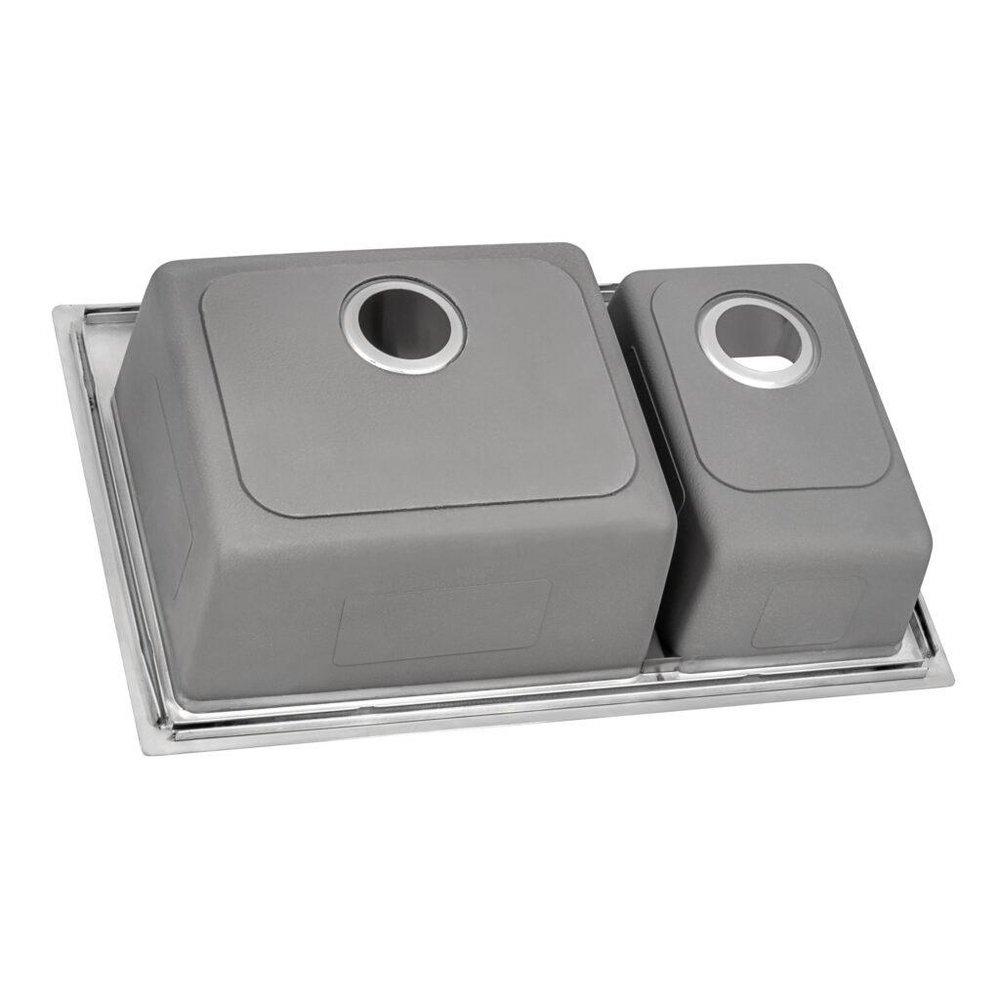 Ruvati 33 x 22 in. 2 Hole 2 Bowl Drop-in Kitchen Sink 