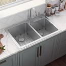 Ruvati 33 x 22 in. 2 Hole 2 Bowl Drop-in Kitchen Sink 