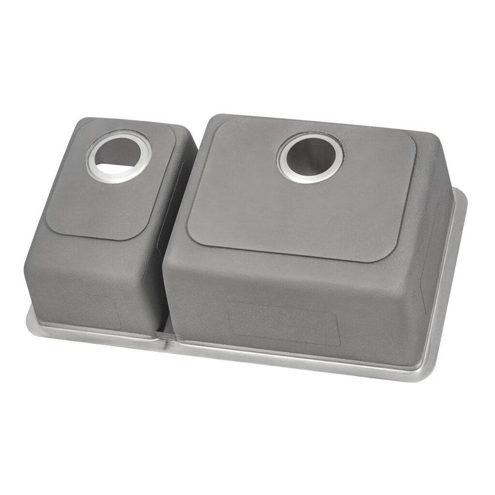 Ruvati 31-1/2 x 17-3/4 in. No Hole 2 Bowl Undermount Kitchen Sink 