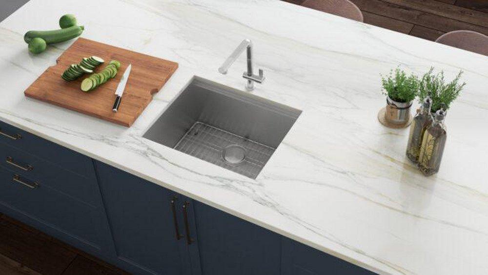 Ruvati Stainless Steel 21 x 19 in. No Hole Undermount Bar Sink 