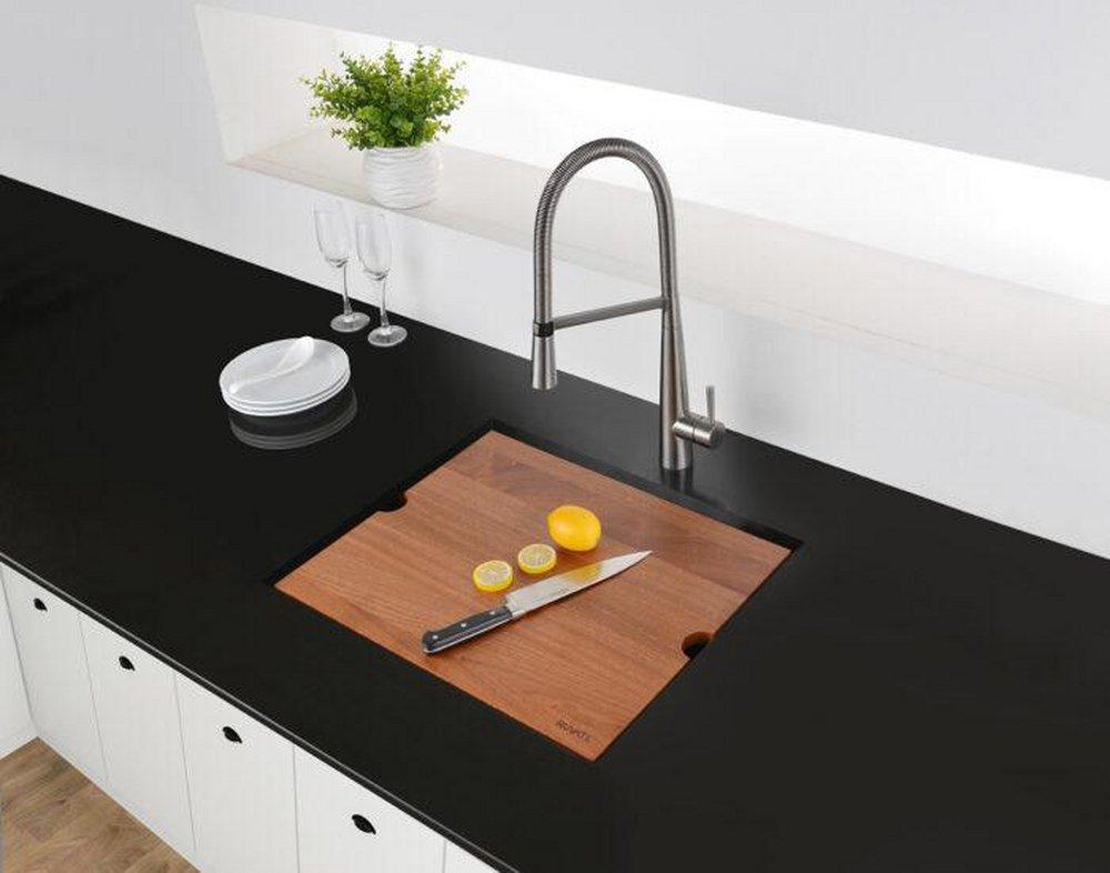 Ruvati Stainless Steel 21 x 19 in. No Hole Undermount Bar Sink 
