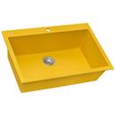 Ruvati Midas Yellow 33 x 22 in. 1 Hole Granite Composite 1 Bowl Drop-in Kitchen Sink 
