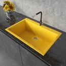 Ruvati Midas Yellow 33 x 22 in. 1 Hole Granite Composite 1 Bowl Drop-in Kitchen Sink 