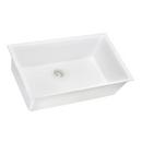 Ruvati Arctic White 30 x 17-1/4 in. No Hole Granite Composite 1 Bowl Undermount Kitchen Sink 