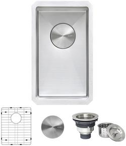 12 x 18 in. No Hole Undermount Bar Sink in Stainless Steel