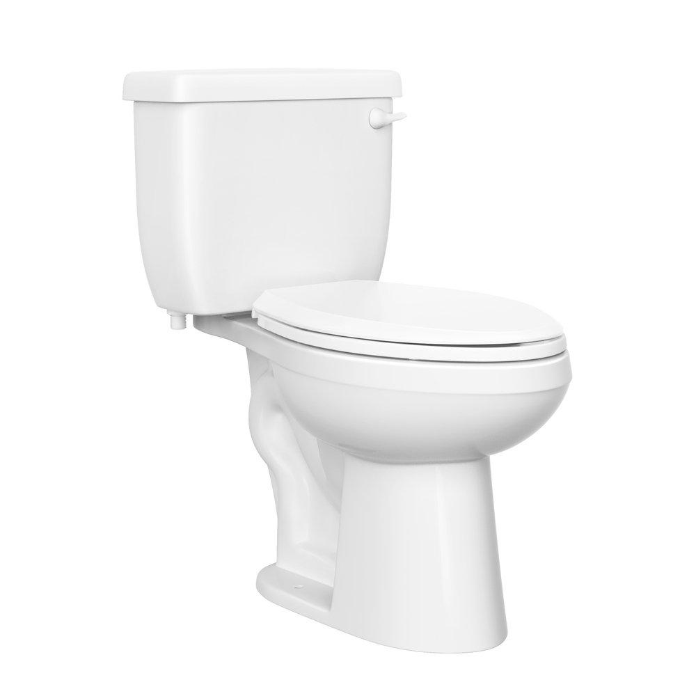 1.28 gpf Elongated Two Piece Toilet in White 