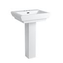 23 x 18-1/2 in. Rectangular Pedestal Sink with Base in White