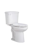 0.8 gpf Round Two Piece Toilet in White with 10 in. Rough-In