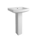 20 x 19 in. Rectangular Pedestal Sink with Base in White