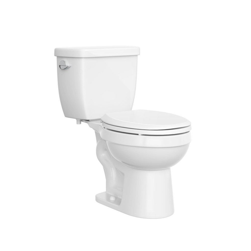 1.28 gpf Round Two Piece Toilet in White 
