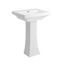 24-1/2 x 20-1/2 in. Rectangular Pedestal Sink with Base in in White