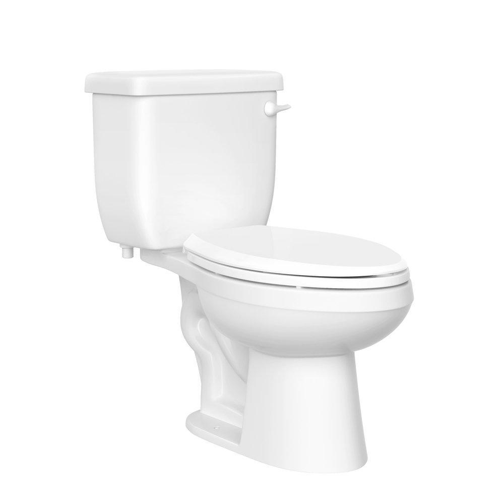 1.6 gpf Elongated Two Piece Toilet in White 