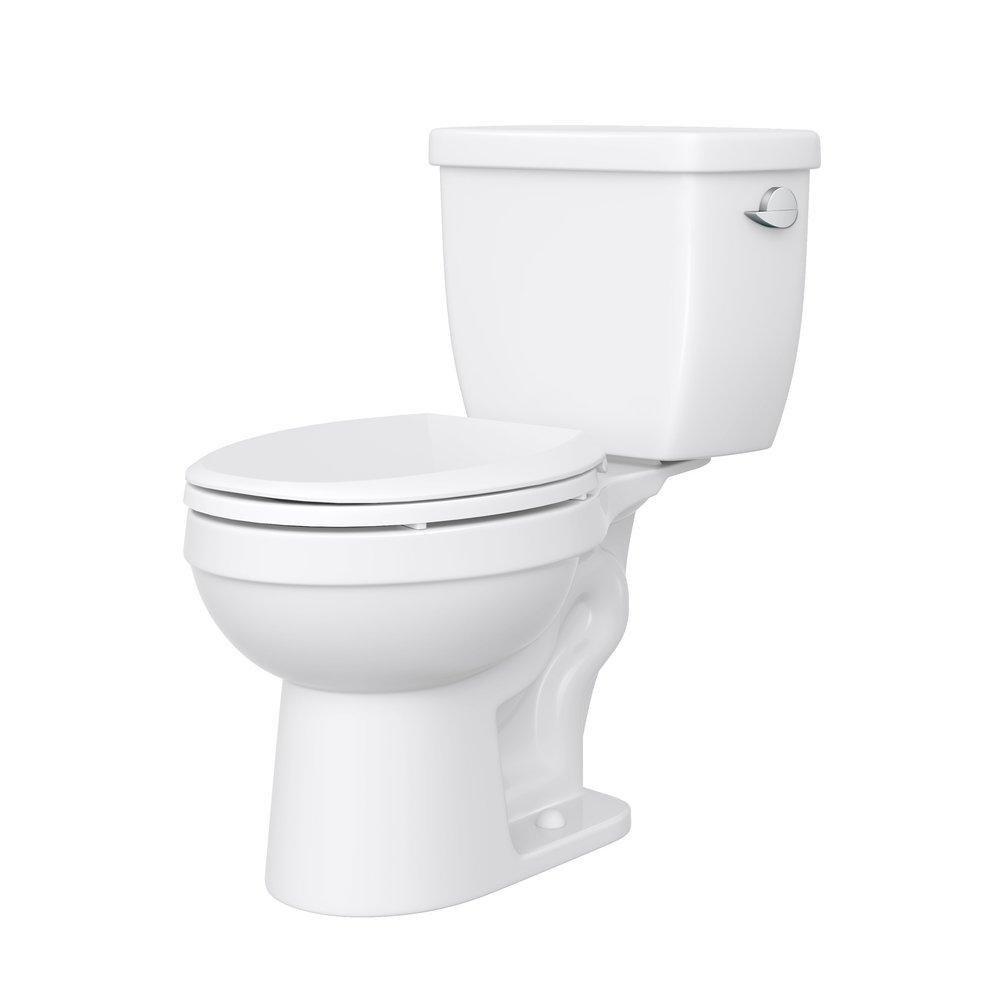 1.28 gpf Round Two Piece Toilet in White 