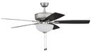 Craftmade Brushed Satin Nickel 5 Blades 52 in. Indoor Ceiling Fan 