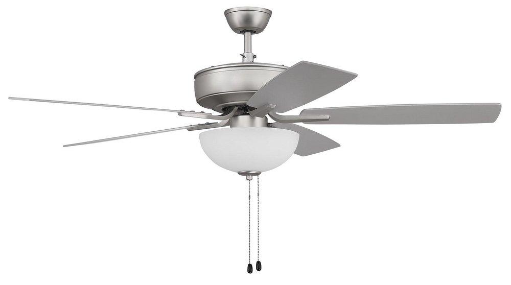 Craftmade Brushed Satin Nickel 5 Blades 52 in. Indoor Ceiling Fan 