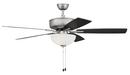 Craftmade Brushed Satin Nickel 5 Blades 52 in. Indoor Ceiling Fan 
