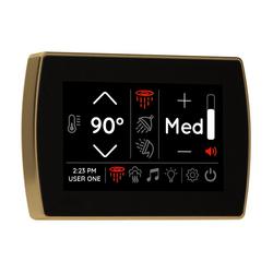 Steam Bath Control in Satin Brass