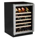 Marvel Industries Stainless Steel/Black 23-7/8 in. 5.3 cu. ft. Built-in Indoor Wine Cooler 