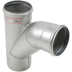 8 x 8 x 4 in. Push 316L Stainless Steel 1/8 Bend 45 Degree Reducing Combination Wye