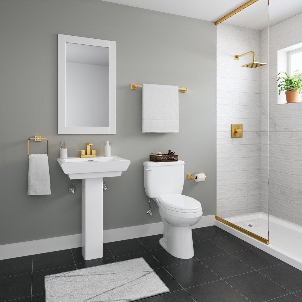 PROFLO&reg; Matte Black One Handle Single Function Shower Faucet (Trim Only) 