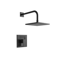 One Handle Single Function Shower Faucet in Matte Black (Trim Only)