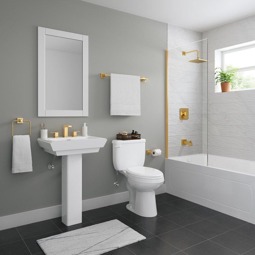 PROFLO&reg; Matte Black Single Handle Bathtub & Shower Faucet 