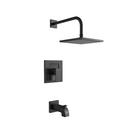 PROFLO® Matte Black Single Handle Bathtub & Shower Faucet