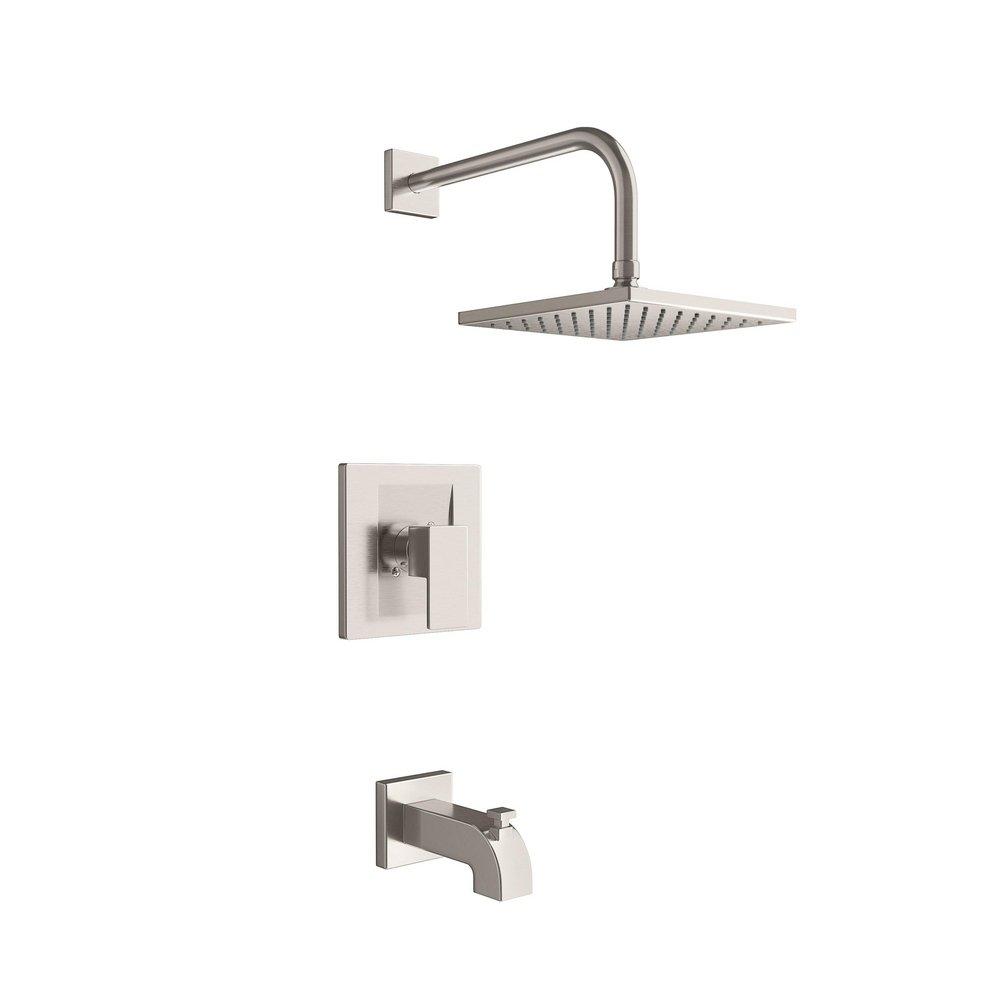 PROFLO&reg; Brushed Nickel Single Handle Bathtub & Shower Faucet 