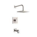 PROFLO&reg; Brushed Nickel Single Handle Bathtub & Shower Faucet 