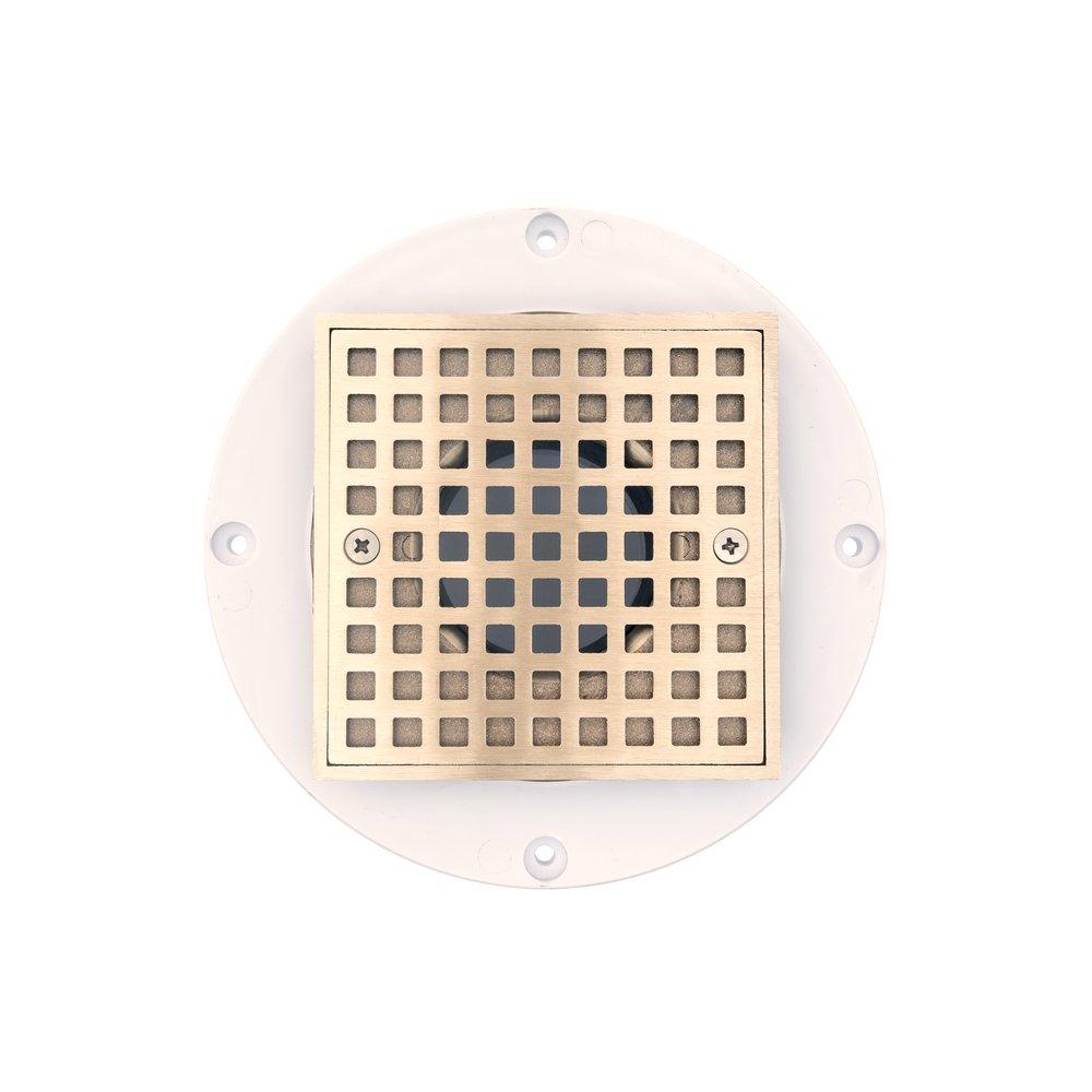 THIN BED SQ SHWR DRN PVC GOLD BN *X 