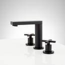 Signature Hardware Matte Black Two Handle Widespread Bathroom Sink Faucet 