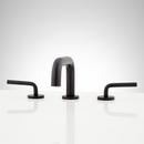Signature Hardware Matte Black Two Handle Widespread Bathroom Sink Faucet 