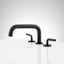 Signature Hardware Matte Black Two Handle Widespread Bathroom Sink Faucet 