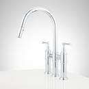 Signature Hardware Chrome Bridge Pull Down Kitchen Faucet 