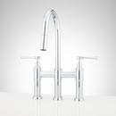 Signature Hardware Chrome Bridge Pull Down Kitchen Faucet 