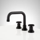 Signature Hardware Matte Black Two Handle Widespread Bathroom Sink Faucet 