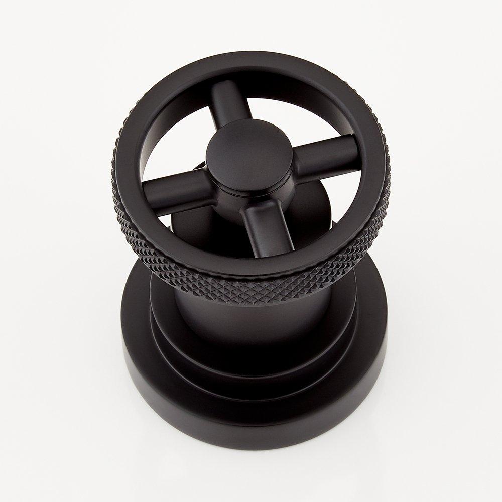 Signature Hardware Matte Black Two Handle Widespread Bathroom Sink Faucet 