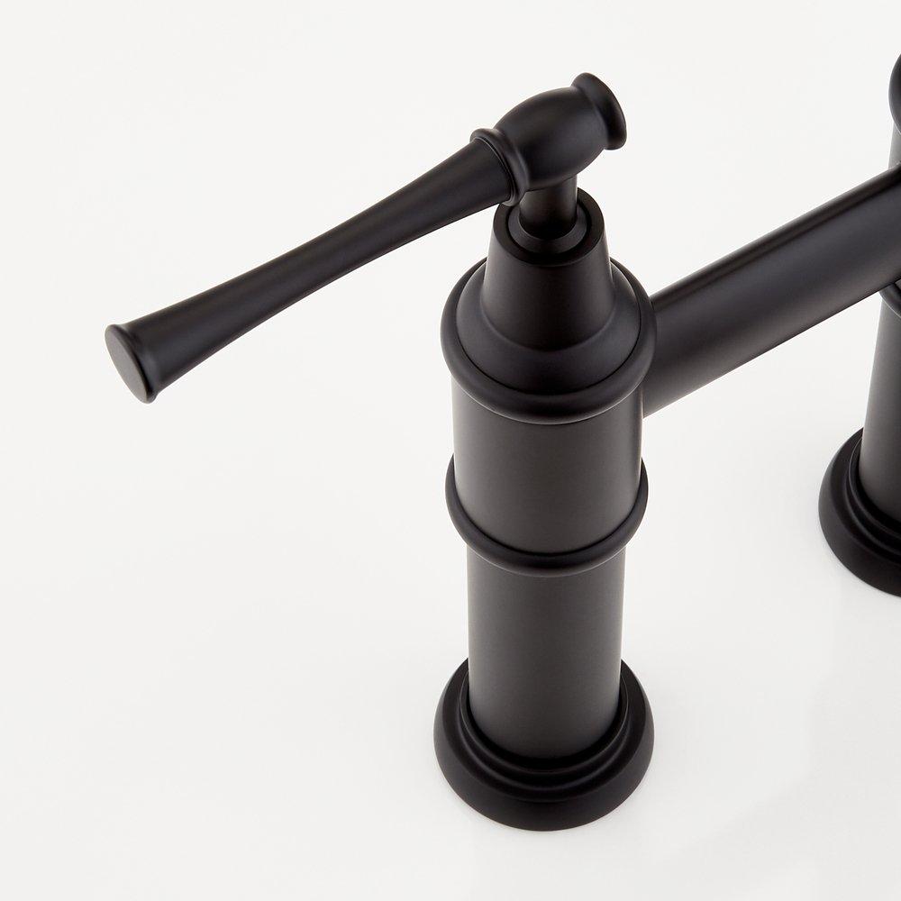 Signature Hardware Matte Black Bridge Pull Down Kitchen Faucet 