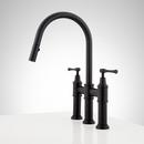 Signature Hardware Matte Black Bridge Pull Down Kitchen Faucet 