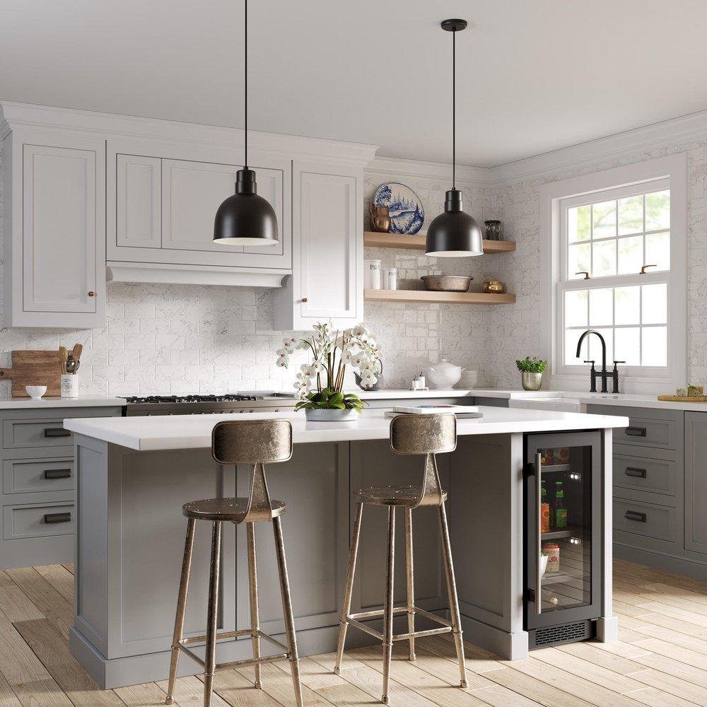 Signature Hardware Matte Black Bridge Pull Down Kitchen Faucet 