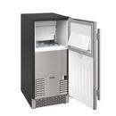 15" Built-In Indoor Gourmet Ice Maker with Drain Pump and Right Hinge in Stainless Steel 