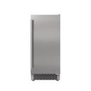 15" Built-In Indoor Gourmet Ice Maker with Drain Pump and Right Hinge in Stainless Steel 